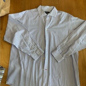 Classic Blue Striped Dress Shirt
